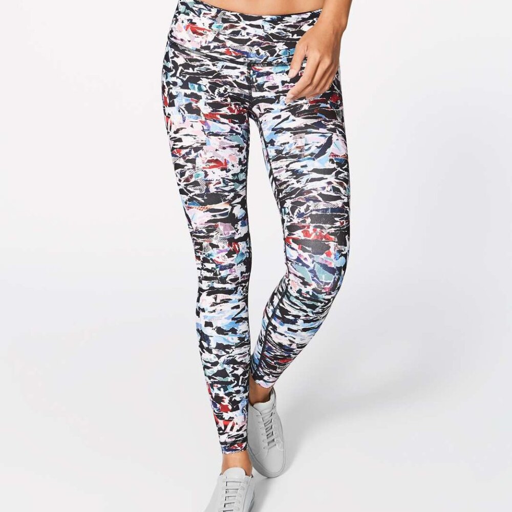 Lululemon Wunder Under Low Rise Tights Full On Luxtreme Culture Clash Multi 8